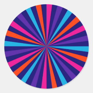 Kleurig ontwerp van het draaiende wiel voor het ba ronde sticker