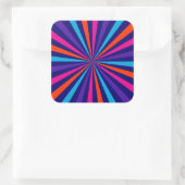 Kleurig ontwerp van het draaiende wiel voor Sun Bu Vierkante Sticker (Tas)