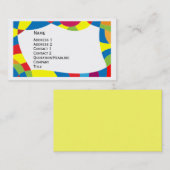 Kleurig ontwerp visitekaartje (Voorkant / Achterkant)