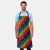 Kleurig ontwerp voor LGBT-regenboogvlag Schort (Gedragen)