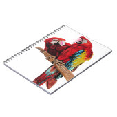 Kleurig ontwerp voor rode Macaw-Waterverf Notitieboek (Linkerzijde)