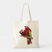 Kleurig ontwerp voor rode Macaw-Waterverf Tote Bag (Achterkant)