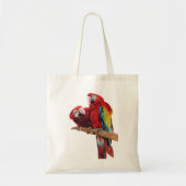 Kleurig ontwerp voor rode Macaw-Waterverf Tote Bag (Voorkant)