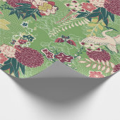 Kleurig oosterse zijde cadeaupapier (Hoek)