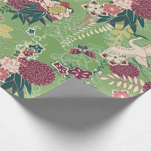Kleurig oosterse zijde cadeaupapier (Hoek)