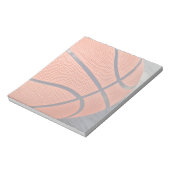 Kleurig Oranje Basketball Notitieblok (Linkerzijde)