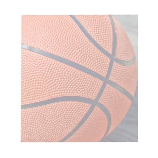 Kleurig Oranje Basketball Notitieblok (Voorkant)