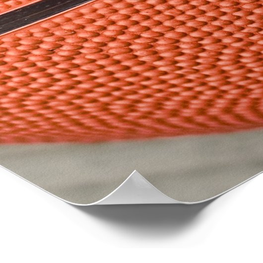 Kleurig Oranje Basketball Poster (Hoek)