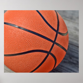 Kleurig Oranje Basketball Poster