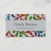 Kleurig organisch glitterontwerp op elke kleur visitekaartje (Voorkant)