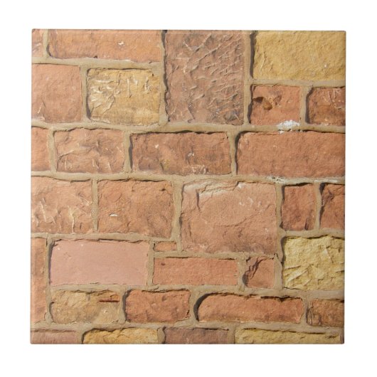 Kleurig oud ontwerp van de baksteenwand tegeltje (Voorkant)