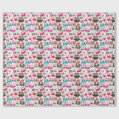 kleurig ovenpatroon cadeaupapier (Vlak)