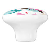 kleurig ovenpatroon keramische knop (Zijkant)