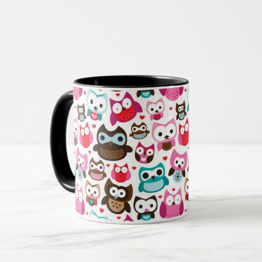 kleurig ovenpatroon mok (Voorkant links)