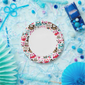 kleurig ovenpatroon papieren bordje (Feest)