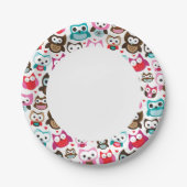 kleurig ovenpatroon papieren bordje (Voorkant)