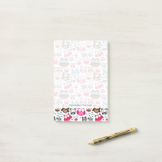 kleurig ovenpatroon post-it® notes (Op bureau)