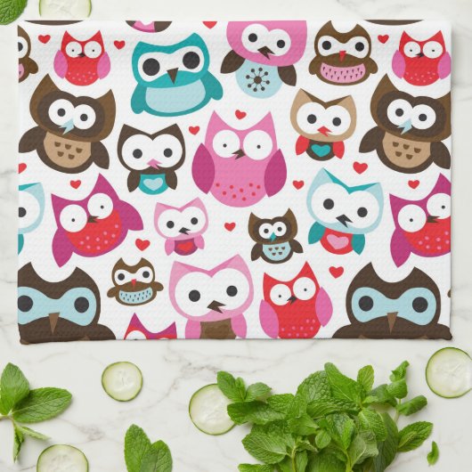 kleurig ovenpatroon theedoek (Gevouwen)