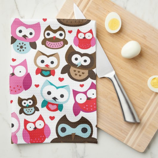 kleurig ovenpatroon theedoek (Quarter Fold)