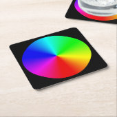 Kleurig overvloeikleurend kleurenwiel kartonnen onderzetters (Schuin)