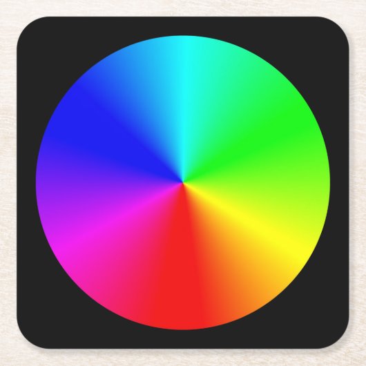 Kleurig overvloeikleurend kleurenwiel kartonnen onderzetters (Voorkant)