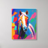 kleurig paard canvas afdruk (Voorkant)