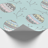 Kleurig paaseipatroon cadeaupapier (Hoek)