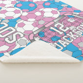 Kleurig paaskleurig Voetbal collage met tekst Sherpa Deken (3/4)