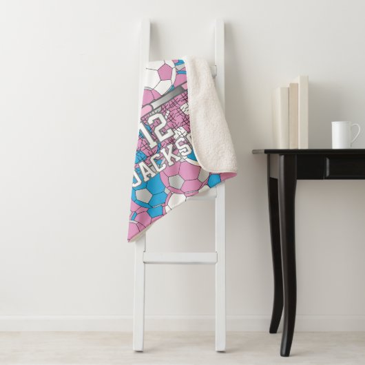 Kleurig paaskleurig Voetbal collage met tekst Sherpa Deken (In situ)