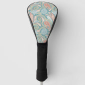 Kleurig paisleypatroon met florale paisley golfheadcover (Voorkant)