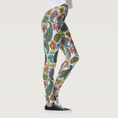 Kleurig  paisleypatroon met florale paisley leggings (Rechts)