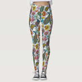 Kleurig  paisleypatroon met florale paisley leggings (Voorkant)