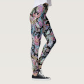 Kleurig  paisleypatroon met florale paisley leggings (Rechts)