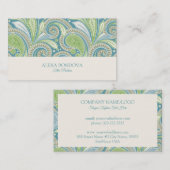 Kleurig  paisleypatroon visitekaartje (Voorkant / Achterkant)