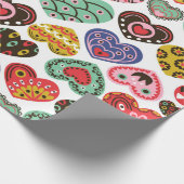 Kleurig papier voor het inpakken van harten (Hoek)