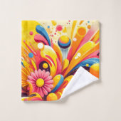kleurig patroon bad handdoek (Wasdoekje)