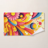 kleurig patroon bad handdoek (Handdoek)