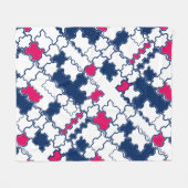 Kleurig patroon, elegant fleece deken (Voorkant (Horizontaal))