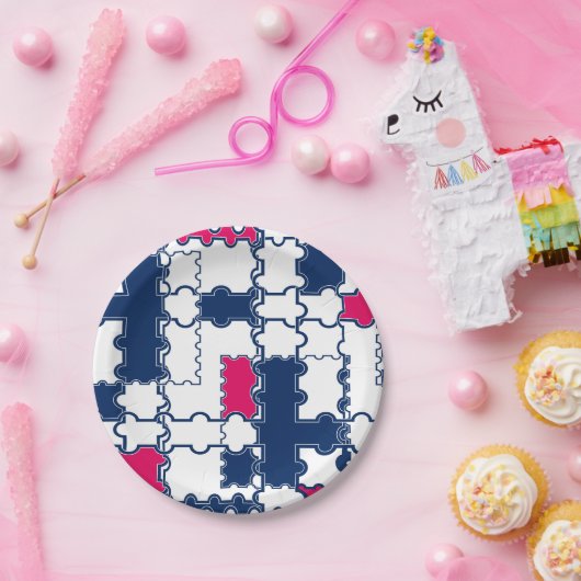 Kleurig patroon, elegant papieren bordje (Feest)