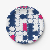 Kleurig patroon, elegant papieren bordje (Voorkant)
