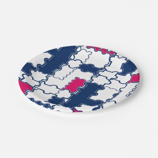 Kleurig patroon, elegant papieren bordje (Gekanteld)