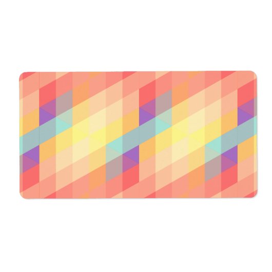 Kleurig patroon etiket (Voorkant)