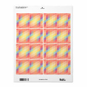 Kleurig patroon etiket (Full Sheet)