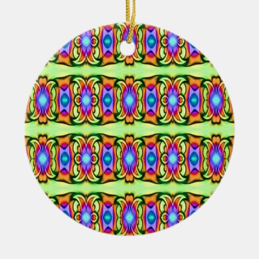 kleurig patroon keramisch ornament (Voorkant)
