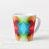 kleurig patroon latte mok (Rechterhoek)