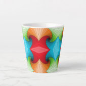 kleurig patroon latte mok (Voorkant)