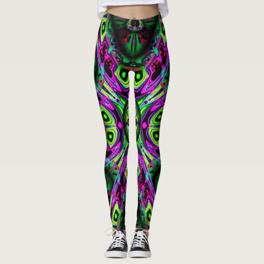Kleurig patroon leggings (Voorkant)