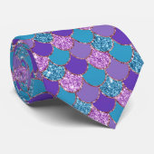Kleurig patroon met glitterige zeemschalen stropdas (Opgerold)