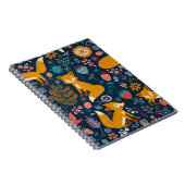 Kleurig patroon met vossen, patroon, bos, herfst notitieboek (Rechterzijde)