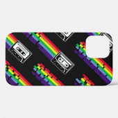 Kleurig patroon op zwarte achtergrond. Compact Case-Mate iPhone Case (Achterkant (horizontaal))